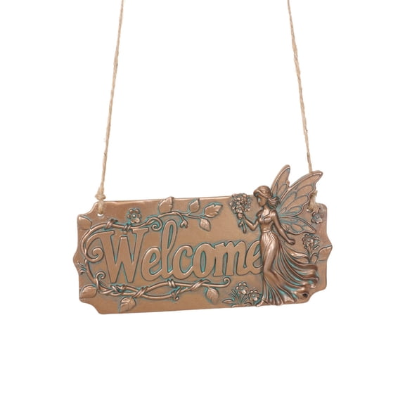 Tuscom Rustic Welcome Sign Wall Decoration, Resin Hanging Plaque with Welcome Message for Home Entryway Decor, Farmhouse Style Welcome Board Ornament