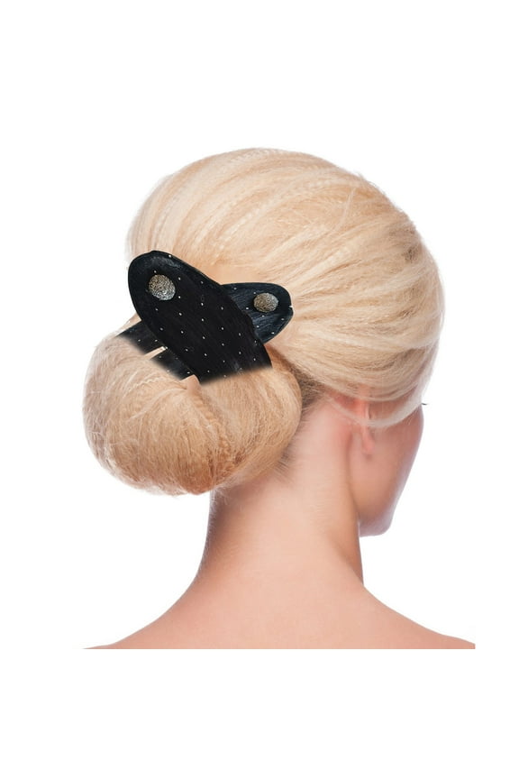 Satin Hair Donut Bun Maker, Hand Embroidered Floral Updo Tool for Women, Non-Slip French Twist Bun Shaper, Ponytail Accessories for Thick/Thin Hair