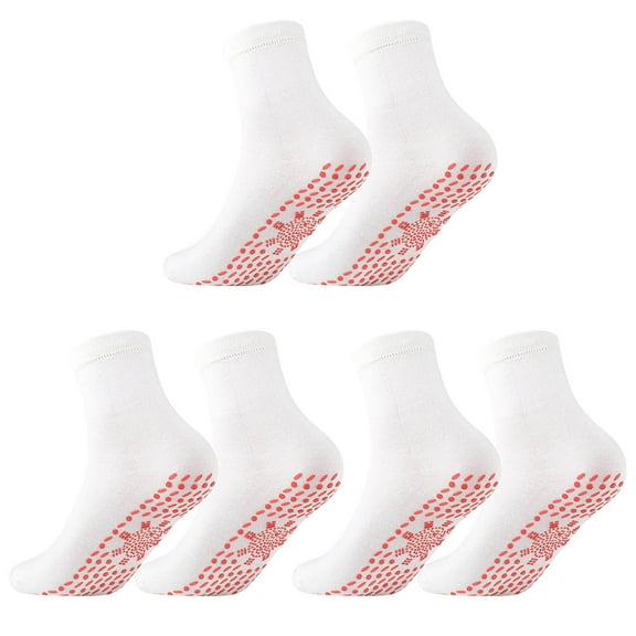 Tuscom Self-Heating Thermal Socks for Men & Women - Cotton Massage Winter Socks with Ergonomic Design - Warm, Breathable, Moisture-Wicking for Skiing, Hiking, Snowboarding