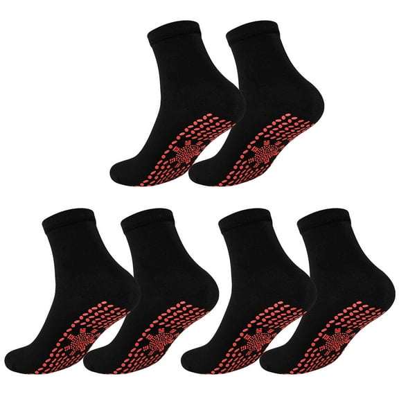 Tuscom Self-Heating Thermal Socks for Men & Women - Cotton Massage Winter Socks with Ergonomic Design - Warm, Breathable, Moisture-Wicking for Skiing, Hiking, Snowboarding