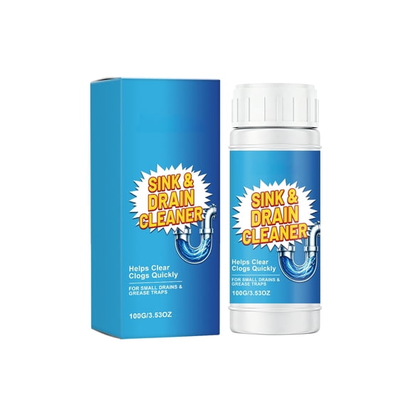 Tuscom Sink Drain Cleaner Powder 100g Kitchen Bathroom Clog Remover Hair Grease Dissolver Odor Eliminator