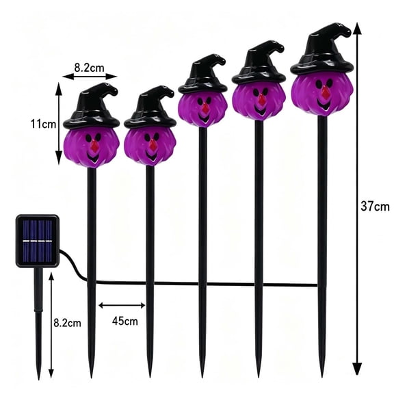 Tuscom Solar Halloween Ghost Stake Light – Lighted 3D Ghost Solar Pathway Light, Waterproof Outdoor Walkway Stake for Yard Garden Porch & Front Door, Auto On/Off