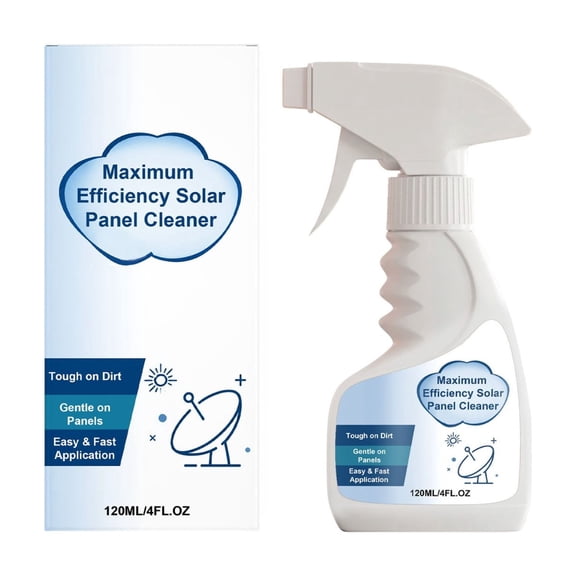 Tuscom Solar Panel Cleaner Spray 120ml Eco Friendly Glass Cleaner for RV Panels Outdoor Solar Maintenance