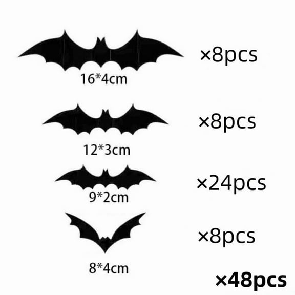 Tuscom Spooky Halloween Wall Stickers Decor - DIY Peel and Stick Decals for Doors, Windows, Home Decor, Black PVC Decorative Clings, Scary Bat, Ghost, Spider Designs for Party & Indoor
