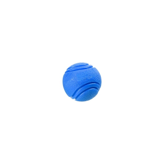 Tuscom TPR Dog Chew Ball 2.36", Solid Rubber Bouncy Fetch Ball for Small Breeds & Puppies, Textured Dental Teething Toy, Blue