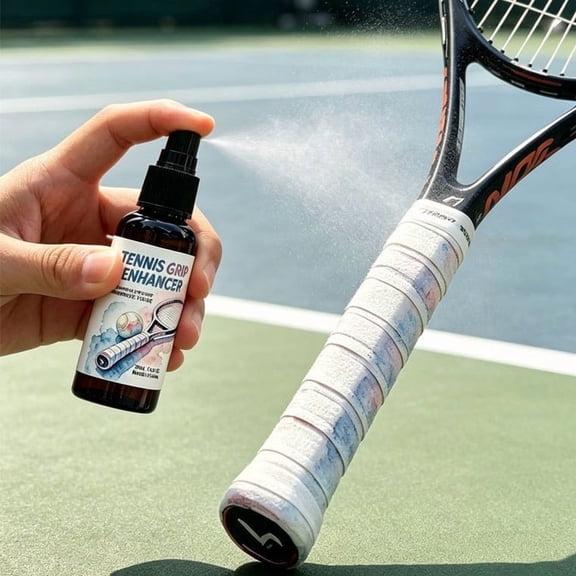 Tuscom Tennis Racket Grip Enhancer Spray 30ml Anti Slip Adhesive for Racket Grips Non Slip Spray for Badminton Squash Pickleball