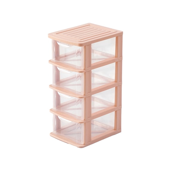 Tuscom Transparent Desk Drawer Storage Box 3 Layer, Clear Plastic Organizer for Cosmetics Stationery Home Office Dorm Dustproof