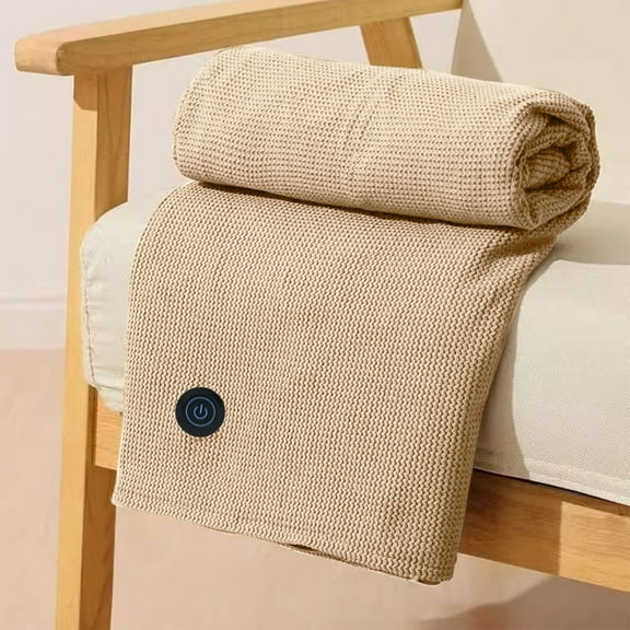 Tuscom USB Heated Blanket Electric Throw with Zipper, Wearable Soft Fleece Heating Wrap for Adults, Portable Fast Warm Blanket for Office Home Travel, Machine Washable