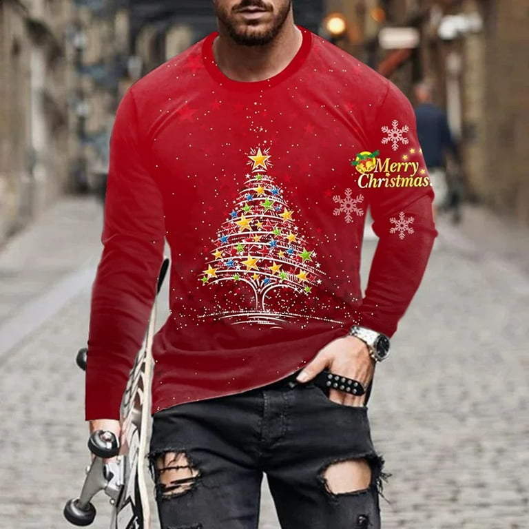 Casual male top ugly christmas sweater