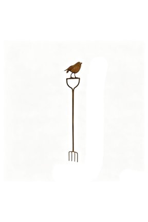 Vintage Iron Bird Garden Stake, Rustic Metal Bird Sculpture for Outdoor Decor, Weatherproof Garden Statue Ornament for Yard Patio Lawn Art