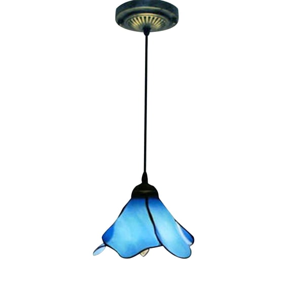 Tuscom Vintage Single Head Pendant Light 27.6 Inch, Rustic Glass Hanging Ceiling Lamp with Adjustable Chain for Kitchen Island Dining Room Bedroom Farmhouse