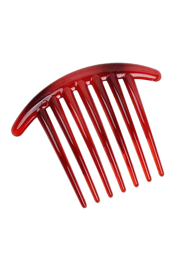 Volumizing Hair Combs for Ponytail Lift - 7 Tooth French Twist Insert Comb, Acrylic Fringe & Updo Styler (7 Colors) - Wedding, Party, Everyday Use, Gift
