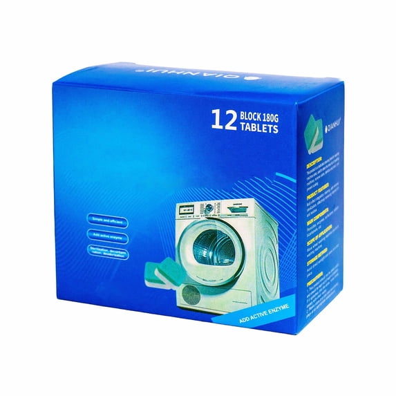 Tuscom Washing Machine Cleaner Tablets Effervescent Washer Cleaning Tablets Stain Remover Deodorizer for Front Top Load HE Machines
