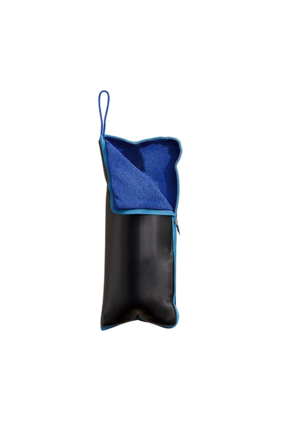 Water Absorbing Umbrella Bag Portable Waterproof Umbrella Cover Quick Dry Storage Pouch with Hanging Loop for Travel Commute Blue