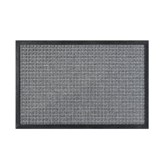 Tuscom Wear Proof Entrance Mat Polypropylene Anti S Rubber Backed Dirt Trapping Door Mat Entryway Rug,Gray