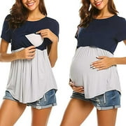 Tuscom Women Pregnant Maternity Nursing Breastfeeding Top T-Shirt Blouse