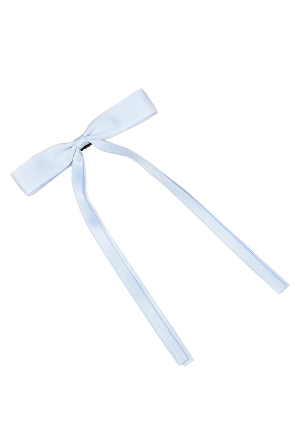 Women's Satin Hair Bow Clip - 8 Inch Long Tailed Tassel Ribbon Hair Accessory for Girls & Women, Metal Claw Clip for Thick/Curly/Fine Hair, Gift for Christmas/Birthday/Valentine's Day