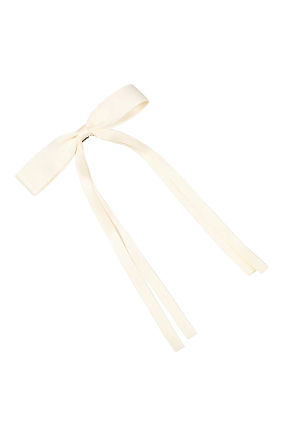 Women's Satin Hair Bow Clip - 8 Inch Long Tailed Tassel Ribbon Hair Accessory for Girls & Women, Metal Claw Clip for Thick/Curly/Fine Hair, Gift for Christmas/Birthday/Valentine's Day