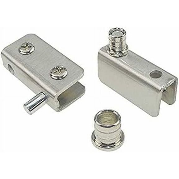 TuseyRxln 2pcs Frameless Glass Door Hinges Stainless Steel Glass Door Hinge Glass Clamp 5 8mm Silver