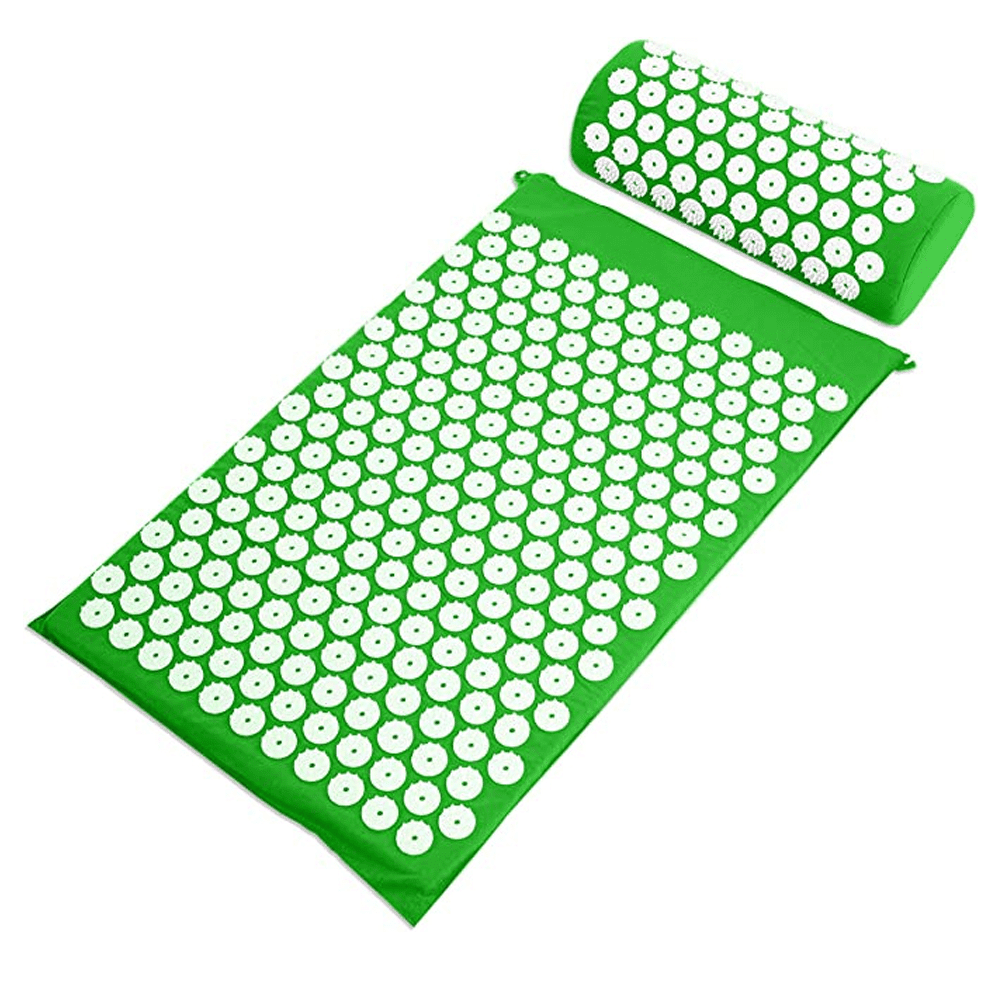 TuseyRxln Acupressure Mat and Pillow Set for Back/Neck Pain Relief and ...