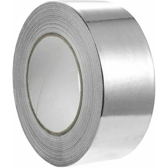 TuseyRxln Aluminum Foil Tape Waterproof Adhesive Fire Water and Heat Resistant for Repair Insulation and Sealing 48mm x 50m Roll x 1 Silver