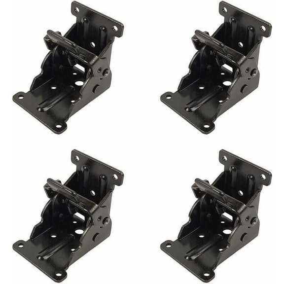 TuseyRxln Self Locking Folding Hinge, 4 Pcs Folding Hinge for Kitchen Cabinet, 90 Degree Steel Sheet Foot Folding Hinge, Locking Extension Table Support
