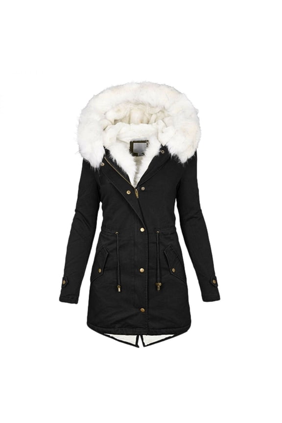 Winter Coats For Women,Women'S Warm Hooded Thick Padded Outerwear Big Collar Jackets