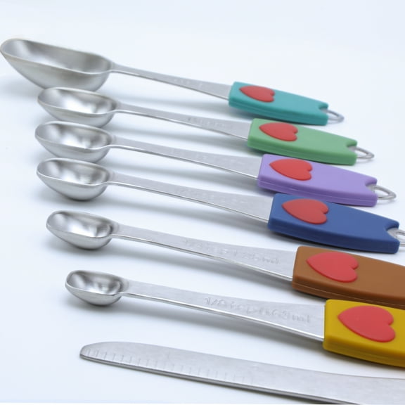Tushengtu Magnetic Measuring Spoons 7 -piece Set,Used for Kitchen, Bakin