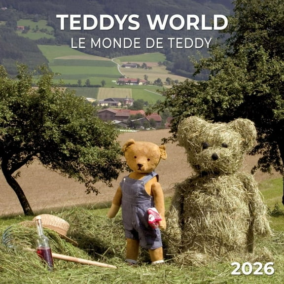 Tushita Publishing, Teddys World 2026 Wall Calendar, 11.81'' X 11.81'', 12-Month Calendar with Stapled Binding