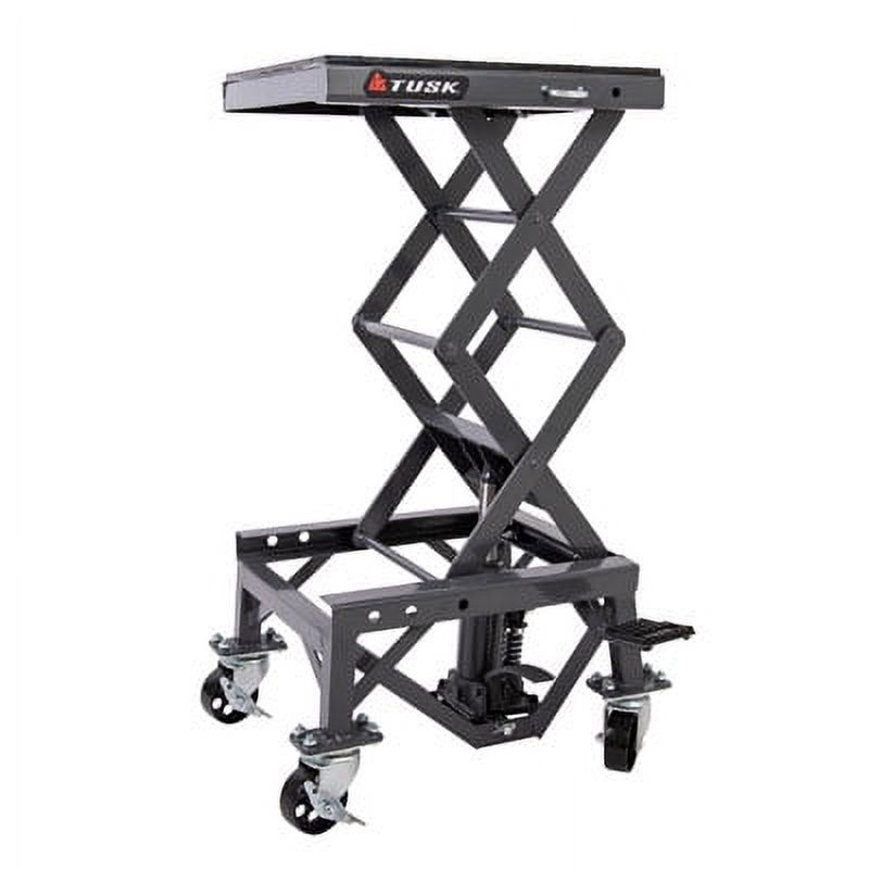 Tusk 1931190001 Scissor Lift Stand, Steel Frame, Hydraulic Jack, Non