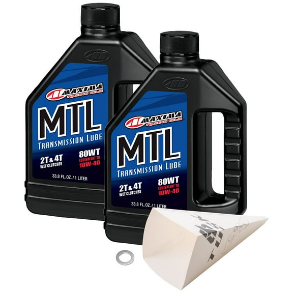 Tusk 2-Stroke Transmission Oil Change Kit Compatible with Maxima MTL Transmission Fluid 80W For Yamaha BANSHEE 350 1987-2006