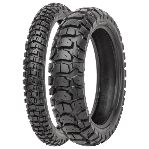 Tusk 2Track Adventure Motorcycle Tire Front 90/90-21 & Rear 150/70B-17 Set, Dual Sport Off-Road/On-Road Bias Tires, Directional Knobby-Tread, DOT Compliant