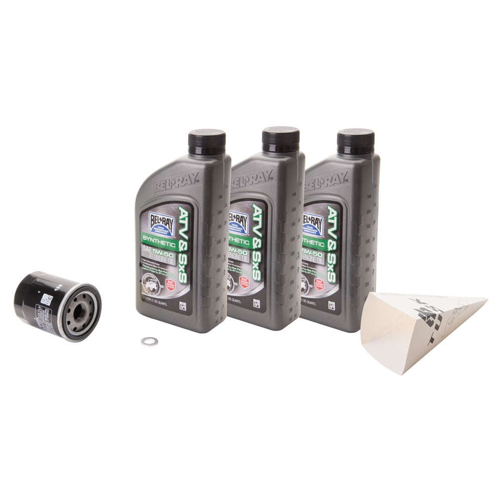 Tusk 4Stroke Oil Change Kit BelRay ATV & SXS Synthetic 5W50 For