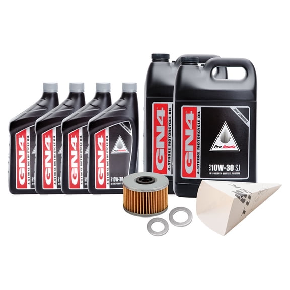 Tusk 4-Stroke Oil Change Kit Engine, DCT and Sub Trans Oil Change with DCT Filter Pro-Honda GN4 10W-30 For Honda Pioneer 1000-5 Trail Special Edition 2025