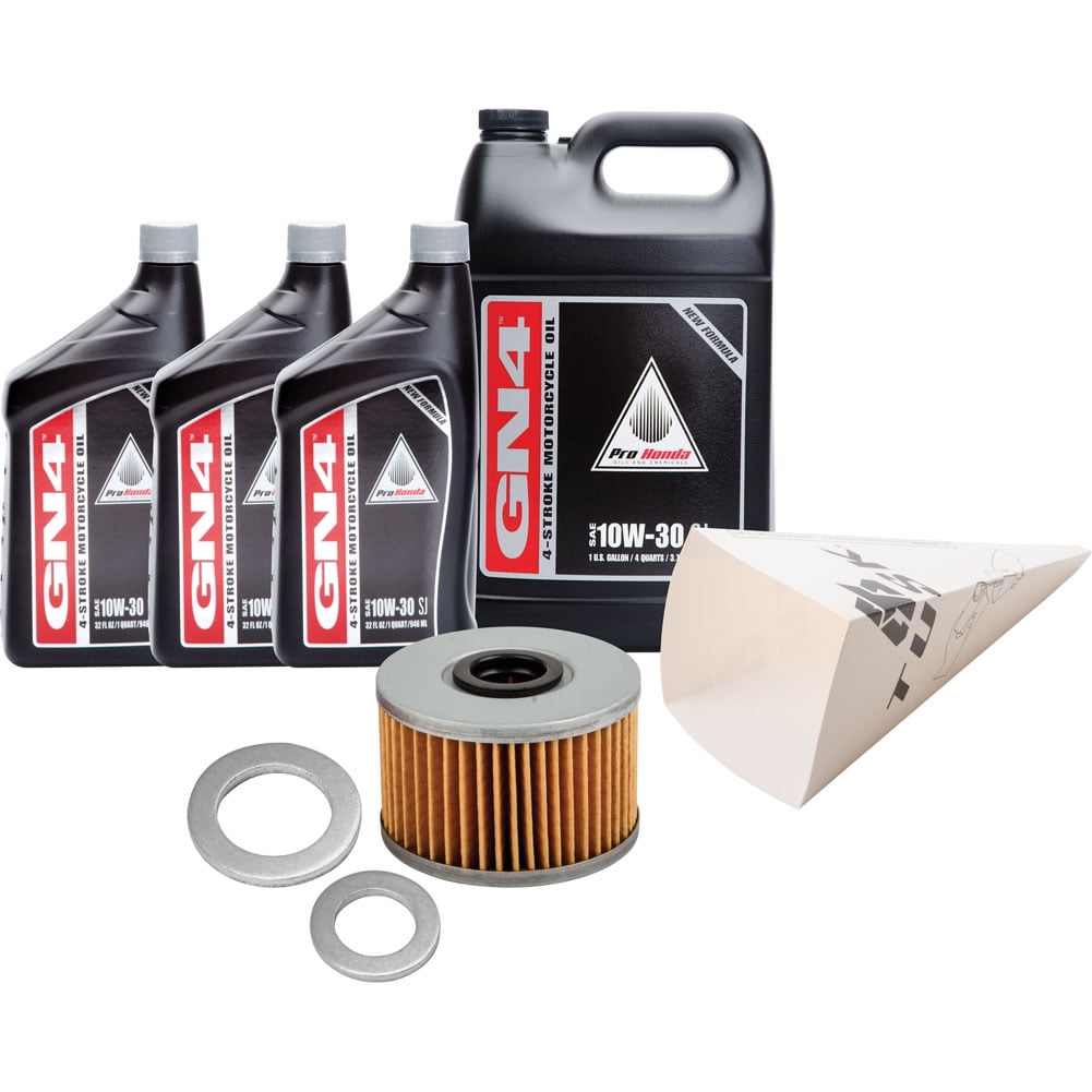 Tusk 4-Stroke Oil Change Kit Engine and DCT Oil Change with DCT Filter Pro-Honda GN4 10W-30 For Honda Pioneer 1000-6 Deluxe Crew 2023-2025