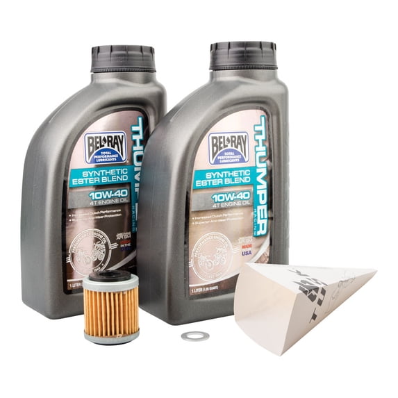 Tusk 4-Stroke Oil Change Kit Bel-Ray Thumper Synthetic 10W-40 For Yamaha YZ250FX 2015-2019