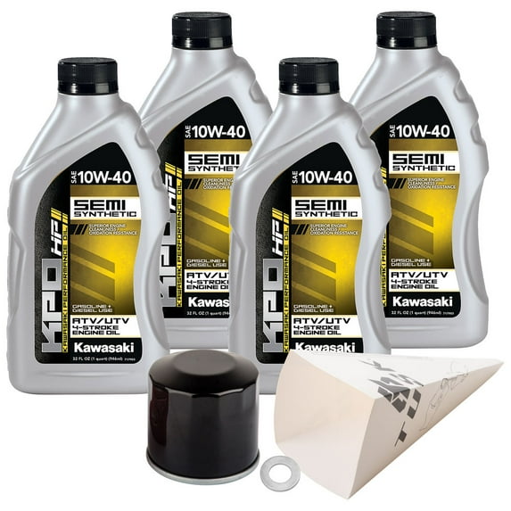 Tusk 4-Stroke Oil Change Kit Kawasaki KPO Semi-Synthetic Blend 10W-40 for Kawasaki Teryx4 800 S Special Edition 2023-2025