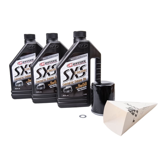 Tusk 4-Stroke Oil Change Kit Maxima SXS Synthetic 5W-50 For Polaris RZR Trail S 1000 Premium 2021-2023