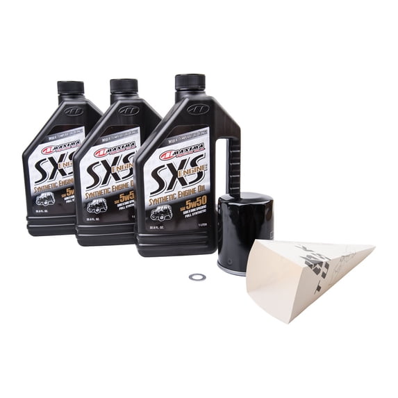Tusk 4-Stroke Oil Change Kit Maxima SXS Synthetic 5W-50 For Polaris RZR Trail S 1000 Ultimate 2021-2025