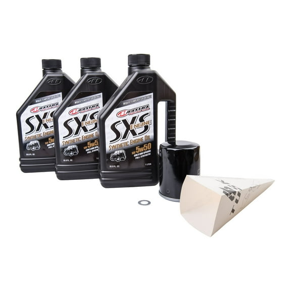 Tusk 4-Stroke Oil Change Kit Maxima SXS Synthetic 5W-50 For Polaris RZR XP 4 Turbo FOX Edition 2018