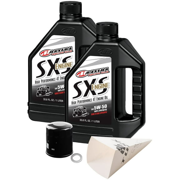 Tusk 4-Stroke Oil Change Kit Maxima SXS Synthetic 5W-50 For Polaris Sportsman 500 Remington 4x4 2001-2002