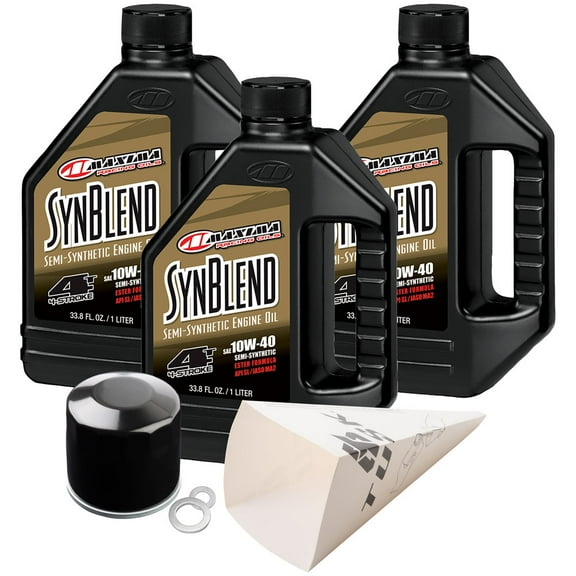 Tusk 4-Stroke Oil Change Kit Maxima Synthetic Blend 10W-40 For Arctic Cat Wildcat XX 2020-2024