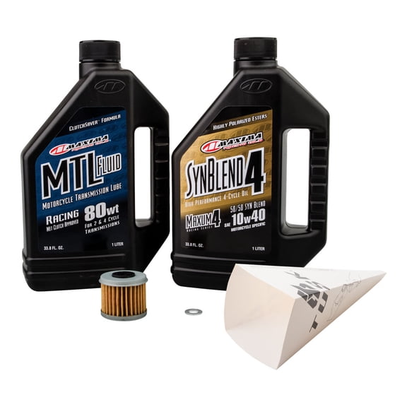 Tusk 4-Stroke Oil Change Kit Maxima Synthetic Blend 10W-40 For Honda CRF250X 2004-2009,2012-2013,2015-2017