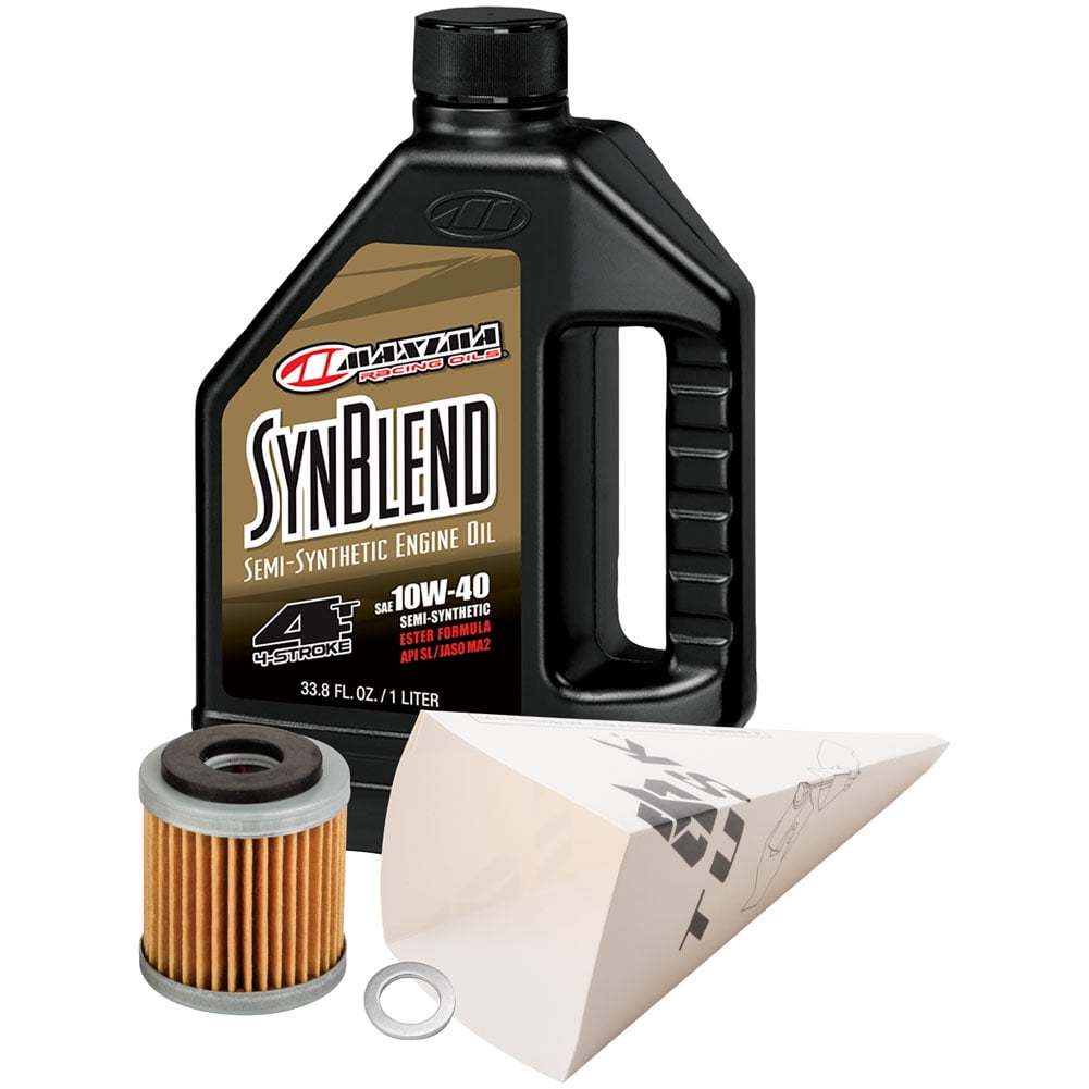 Tusk 4-Stroke Oil Change Kit Maxima Synthetic Blend 10W-40 For Yamaha YZ450F 2018-2022