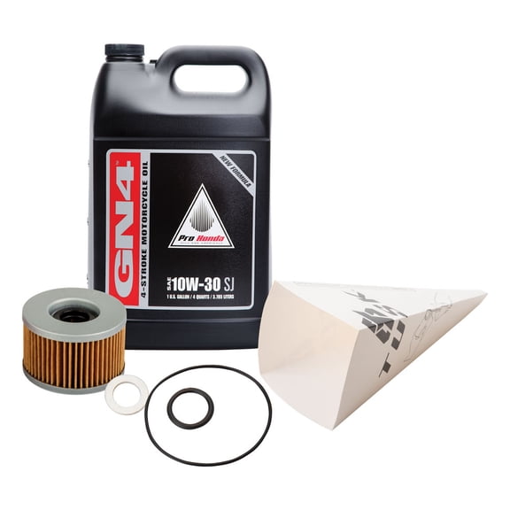 Tusk 4-Stroke Oil Change Kit Pro-Honda GN4 10W-30 For Honda RINCON 680 4x4 2006-2023