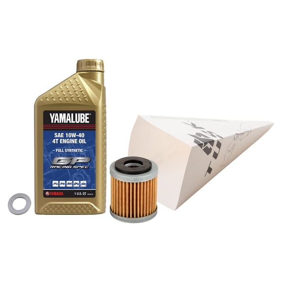 Tusk 4-Stroke Oil Change Kit Yamalube Hi-Perf. Synthetic 10W-40 For Yamaha YZ250F Monster Energy Yamaha Racing Edition 2023,2025
