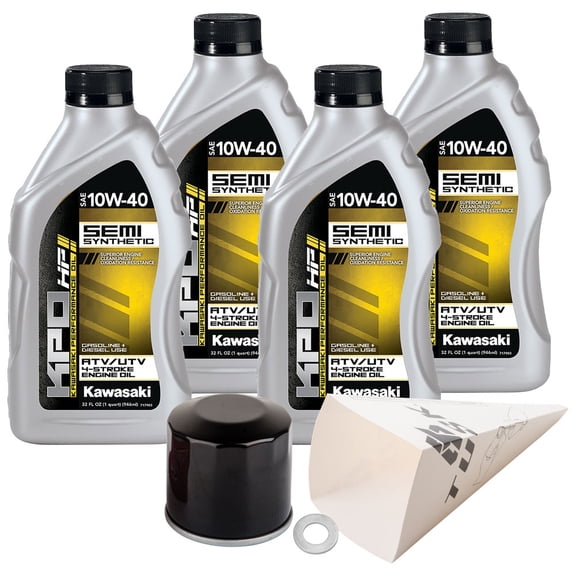 Tusk 4-Stroke Oil Change Kit Kawasaki Semi-Synthetic Blend 10W-40 For Kawasaki Teryx4 S Special Edition 2023