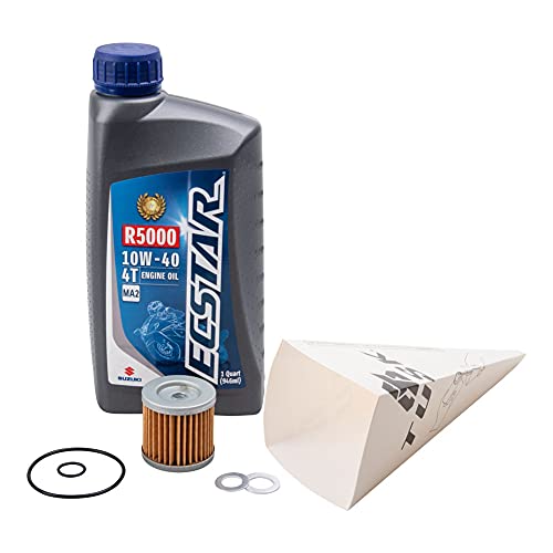 Tusk 4-Stroke Oil Change Kit Suzuki ECSTAR R5000 10W-40 For Suzuki DR-Z 400SM 2005-2009,2013-2022