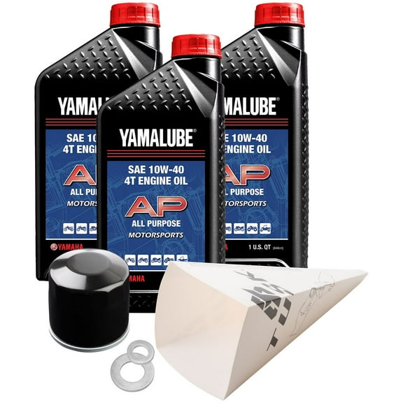 Tusk 4-Stroke Oil Change Kit Compatible with Yamalube All Purpose 10W-40 For Yamaha YXZ1000R SS 2017-2023