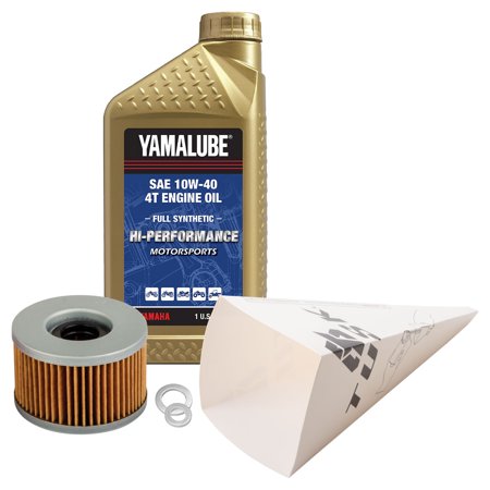Tusk 4-Stroke Oil Change Kit Yamalube Hi-Perf. Full-Synthetic 10W-40 For Yamaha YZ450F Monster Energy Yamaha Racing Edition 2023